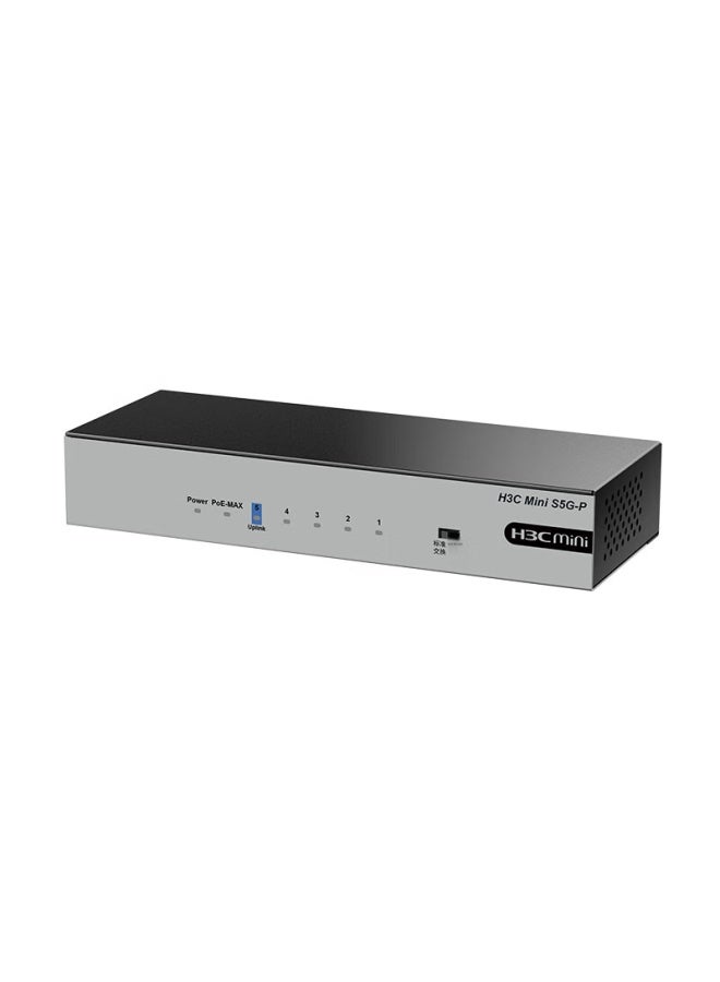 H3c 5-port Gigabit Poe Switch, Unmanaged Enterprise-grade 4-port Switch, Surveillance Network Cable Splitter, Desktop Model S5g-p - Image 4