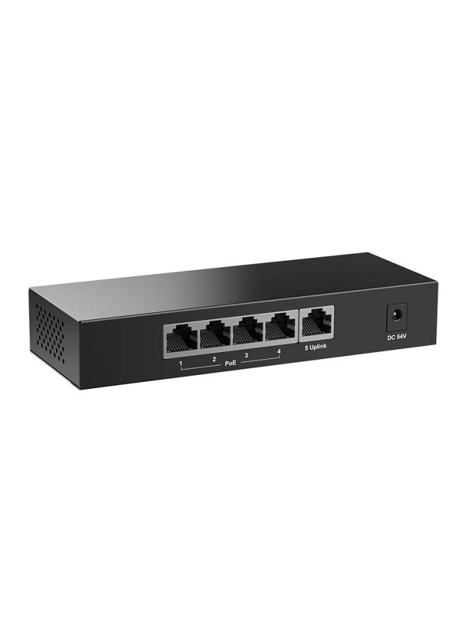 H3c 5-port Gigabit Poe Switch, Unmanaged Enterprise-grade 4-port Switch, Surveillance Network Cable Splitter, Desktop Model S5g-p - Image 3