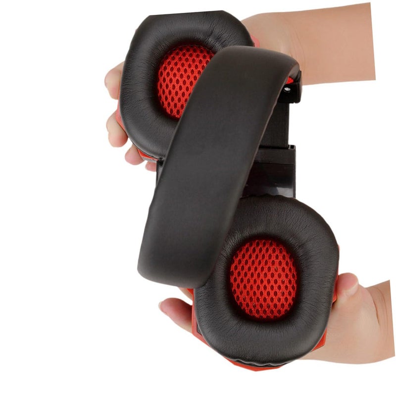 Gaming Headset Over Ear with Noise Canceling Mic Soft Ear Pad LED Light for PC Game Console - Image 5