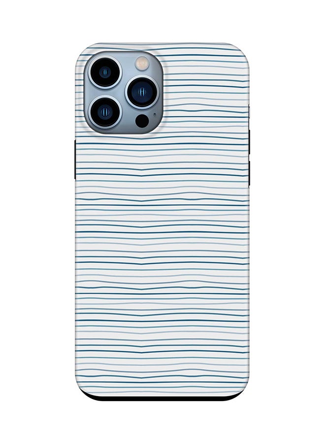 Stylizedd Tough Pro Case for iPhone 15 Pro Max Dual Layer Hybrid PC TPU Customized Mobile Cover Matte Finish Phone Case - Shaky Lines - Image 1