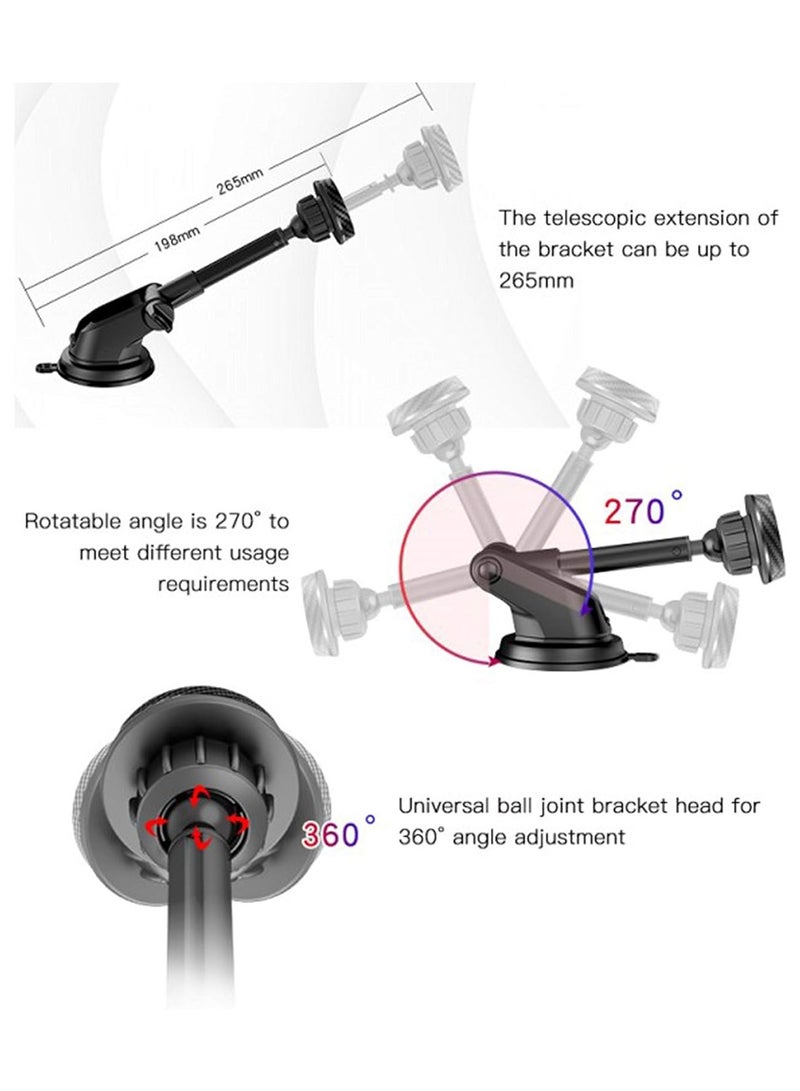 ELTRAZONE C67 ANGLE ADJUSTABLE TELESCOPIC LONG ARM MOBILE PHONE CAR HOLDER UNIVERSAL MAGNETIC. - Image 4