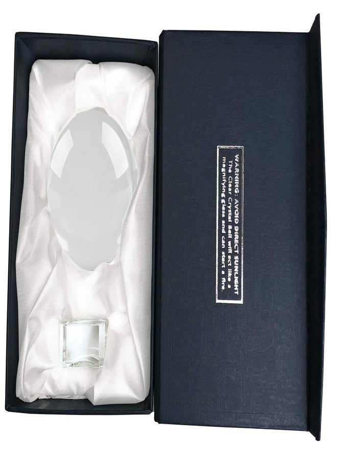 Amlong Crystal Meditation K9 Crystal Ball 3.25 inch (80mm) Diameter for Photography, Lensball, Decorative Ball with Free Crystal Stand and Gift Box, Blue - Image 2