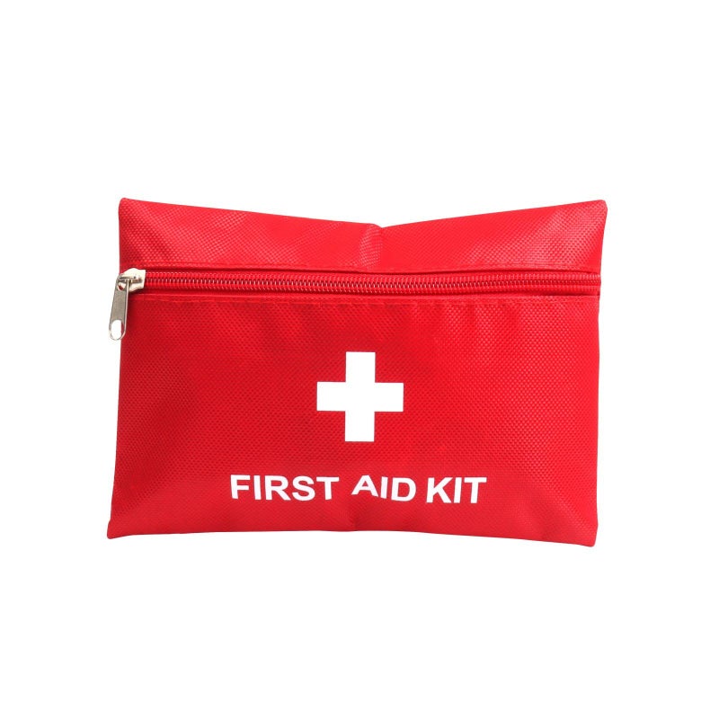 Red First Aid Kit Empty Bag - Portable Emergency Medical Organizer - Lightweight Storage Pouch for Travel, Hiking, Camping & Car Safety