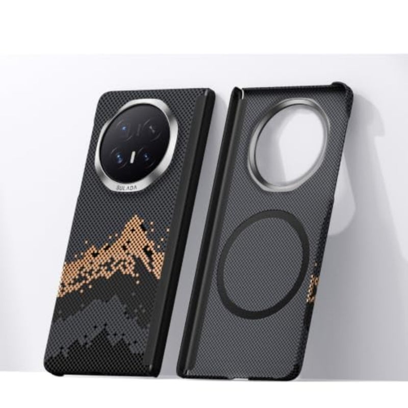 Aramid Fiber Case for Honor Magic V6, Black Lightweight, Scratch-Resistant, Premium Texture - Image 1