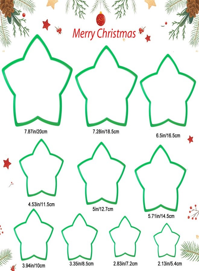 KAISHANE 10pcs 3D Christmas Tree Cookie Cutter Set-Star Cookie Cutters XMAS Decoration fondant donut Cookie cutters kit for Christmas Tree gift cookie tower - Image 3