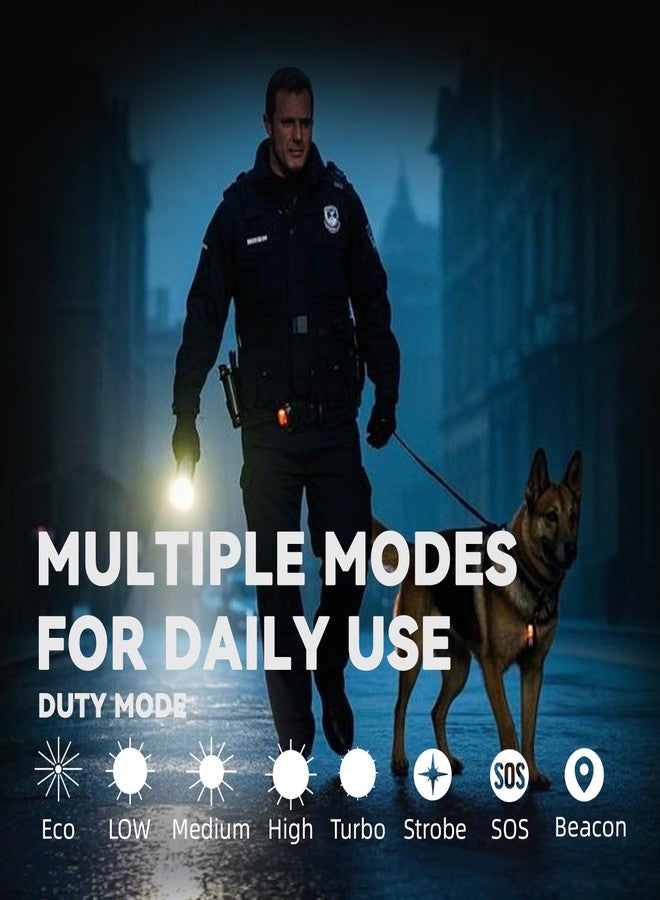 sofirn SK40 Tactical Flashlight 3200 Lumens, Rechargeable EDC Flashlight with 580 Meters Long Throw, Dual Switches LED Flash Light Spotlight for Camping Hiking Hunting Searching - Image 3