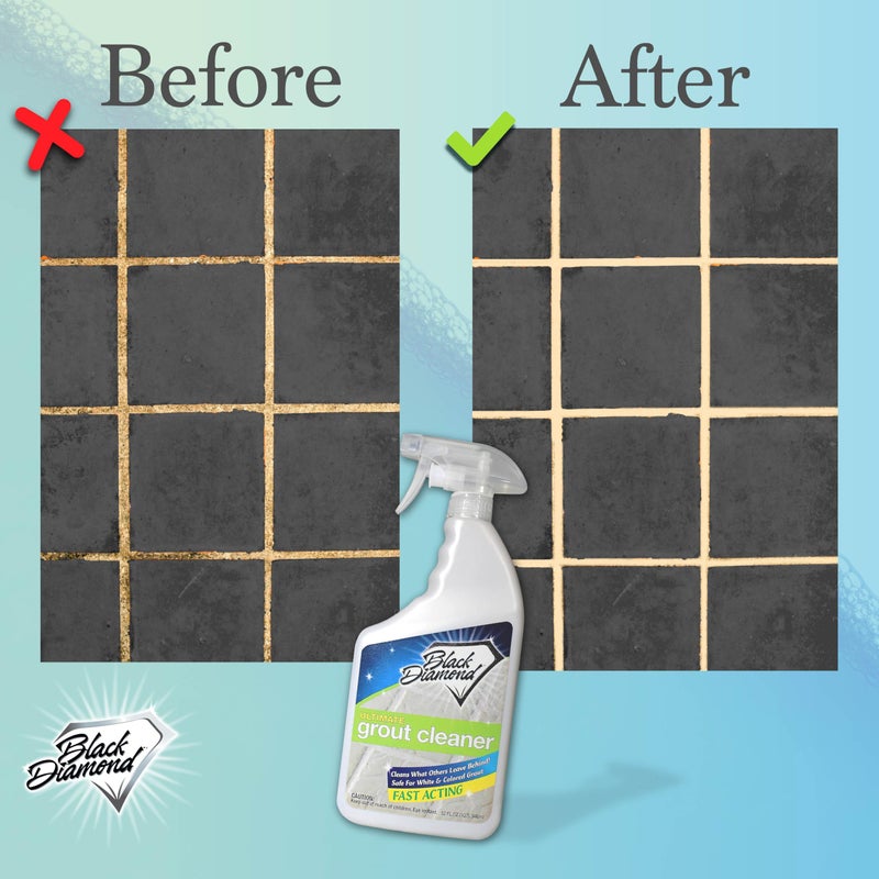 Black Diamond Stoneworks Ultimate Grout Cleaner Spray for Tile - Heavy Duty Grout and Tile Cleaner for Tile Floors & Shower Grout Cleaner - Tile Floor Cleaner Removes Dirt, Grease and Soap Scum from Tile & Grout - 1-Quart. - Image 5
