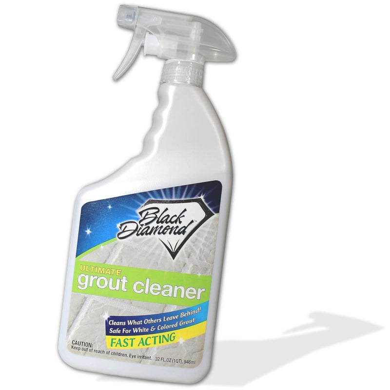 Black Diamond Stoneworks Ultimate Grout Cleaner Spray for Tile - Heavy Duty Grout and Tile Cleaner for Tile Floors & Shower Grout Cleaner - Tile Floor Cleaner Removes Dirt, Grease and Soap Scum from Tile & Grout - 1-Quart. - Image 1