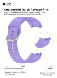 INEIX Silicone Replacement Strap For Samsung Galaxy Watch Active 40mm  Lavender  - Image 3