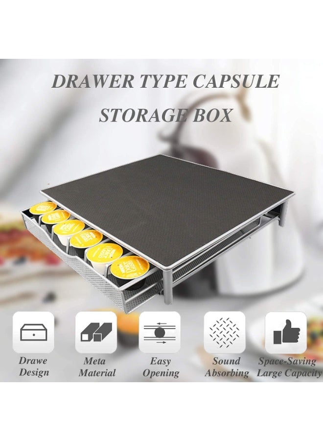 OASISWJ Coffee Pod Storage Drawer for 36 Capsules – Compatible with Dolce Gusto, Coffee Capsule Organizer Box, Grey - Image 5