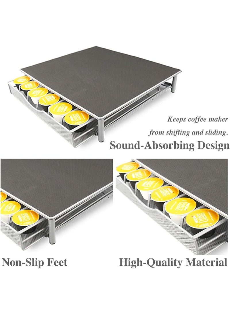OASISWJ Coffee Pod Storage Drawer for 36 Capsules – Compatible with Dolce Gusto, Coffee Capsule Organizer Box, Grey - Image 3