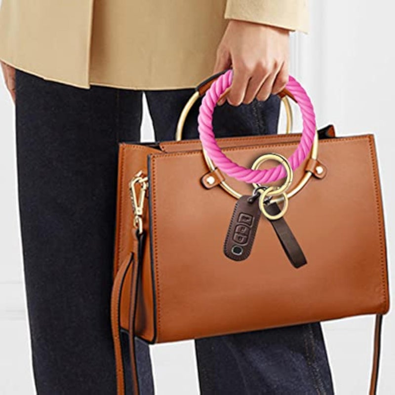 Idakekiy Key Chain, Silicon Wristlet Keychain Bangle Keyring Bracelet Holder for Women Girl - Image 5