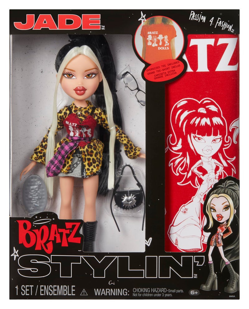 BRATZ دمية براتز ستايلين جايد مع تي شيرت قابل للتخصيص لك وإكسسوارات - Image 2