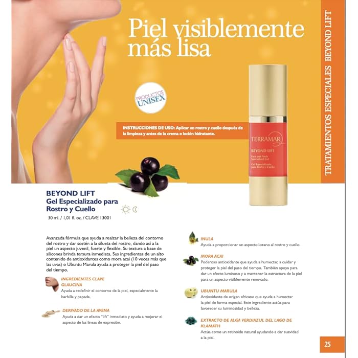 Terramar BEYOND LIFT FACE AND NECK SPECIALIZED GEL - Skin Tightening & Lifting Gel, Firms Contour, Smooths Wrinkles & Expression Lines, Anti-Aging - Image 3