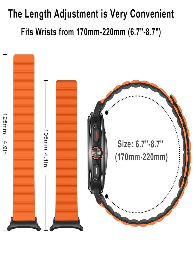 Anlinser Magnetic Straps Compatible with Samsung Galaxy Watch Ultra Strap 47mm, Waterproof Sport Bracelet with Magnet Compatible with Samsung Watch Ultra, 5.36 tum - Image 5