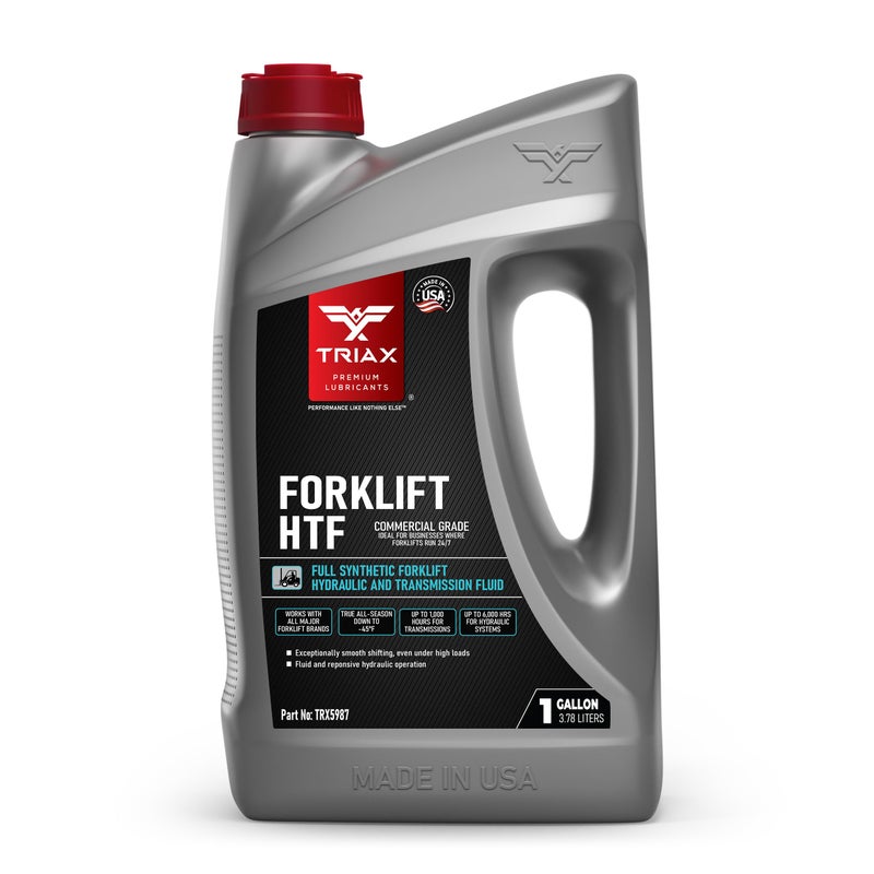 TRIAX Forklift HTF - Full Synthetic Hydrostatic Hydraulic & Transmission Fluid - Superior Viscosity Stability - - Forklift & Lifting Equipment - Wide Temperature Range -50°C to 60°C 1 Gallon/3.785 L