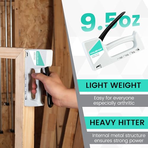 HAUSHOF Light Duty Staple Gun, Upholstery Staple Gun with 800PCS JT21 Staples and Stapler Remover, Fits JT21 Staple of 1/4'', 5/16'' & 3/8'', Used for Wood, Classroom, Crafts, DIY, Decoration (White) - Image 5