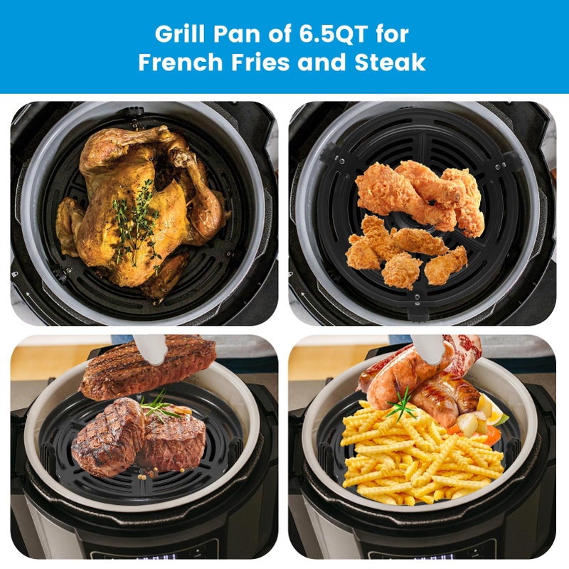 GXF Air Fryer Grill Pan Grill Plate Crisper Plate Accessories Tray Rack for Ninja OP302 OP305 FD305 FD305 Air Fryer,Air fryer Replacement Parts for Ninja FD302 6.5 Qt FD101 5 Qt FD401 8 Qt - Image 4