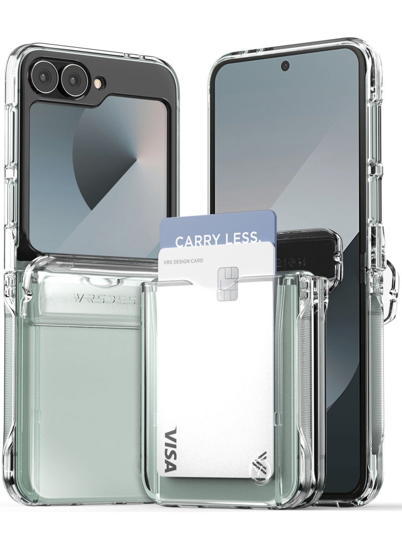 VRS Design جراب Terra Guard Modern Go لهاتف Samsung Galaxy Z Flip 6 مع [حماية المفصلة] وفتحة [حامل البطاقة 2] - شفاف - Image 1