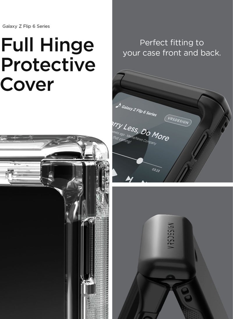 VRS Design جراب Terra Guard Modern Go لهاتف Samsung Galaxy Z Flip 6 مع [حماية المفصلة] وفتحة [حامل البطاقة 2] - شفاف - Image 3