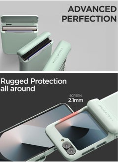 VRS Design Terra Guard Modern Go Samsung Galaxy Z Flip 6 Case Cover Wallet with [Hinge Protection] and [2 Card Holder] Slot - Clear  - Image 5