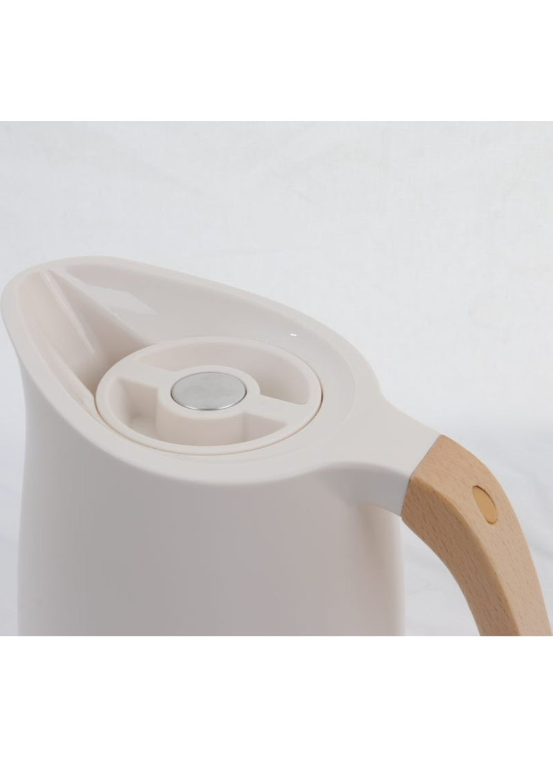 HOMEVEO - Tea and coffee thermos with a plastic body on the outside and a heat-preserving steel on the inside. Capacity: 1 liter. - Image 1