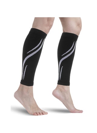 Calf Compression Sleeves, Leg compression Sleeve, 2 Pairs Footless Compression Socks, for Running, Varicose Veins & Shin Splint Relief, Cycling, Shin Splint Support for Working out (Black) - pzsku/Z1DCDA5ED5AA5C833B62EZ/45/_/1679219784/010e271a-e25f-45d1-ab1a-6d6a1d8be3c3