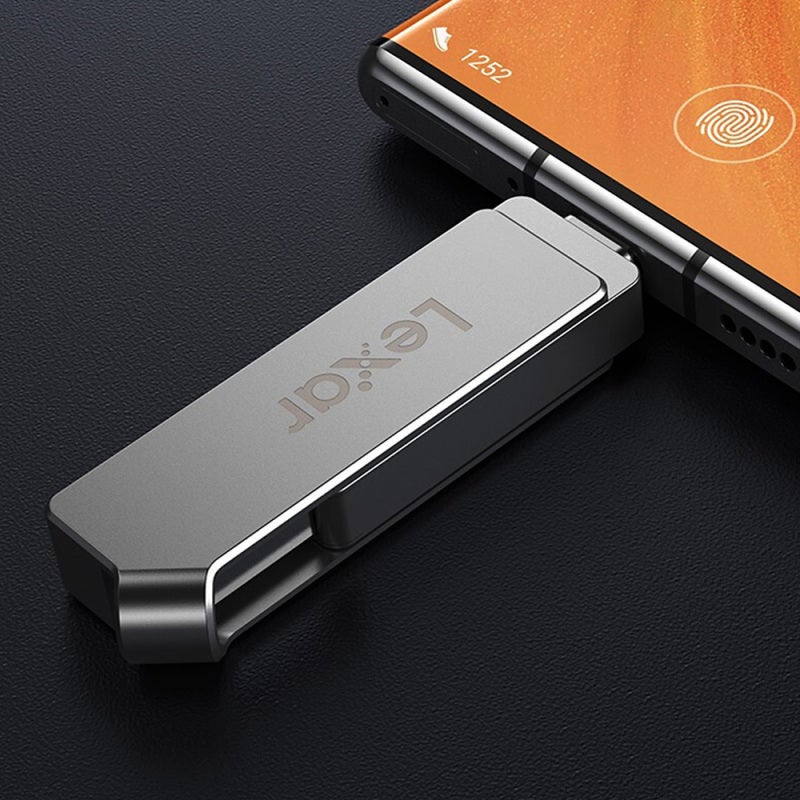 ليكسار عصا تخزين فلاش ليكسار جامب درايف ديوال درايف D30c USB 3.1 Type-C سعة 256GB 128GB 64GB 32GB بسرعة 130MB/s عصا ذاكرة Type A + Type C للتخزين والنسخ الاحتياطي للهاتف/الكمبيوتر - Image 5