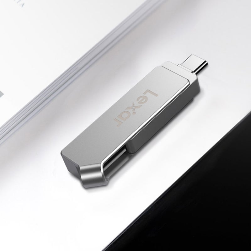 ليكسار عصا تخزين فلاش ليكسار جامب درايف ديوال درايف D30c USB 3.1 Type-C سعة 256GB 128GB 64GB 32GB بسرعة 130MB/s عصا ذاكرة Type A + Type C للتخزين والنسخ الاحتياطي للهاتف/الكمبيوتر - Image 2