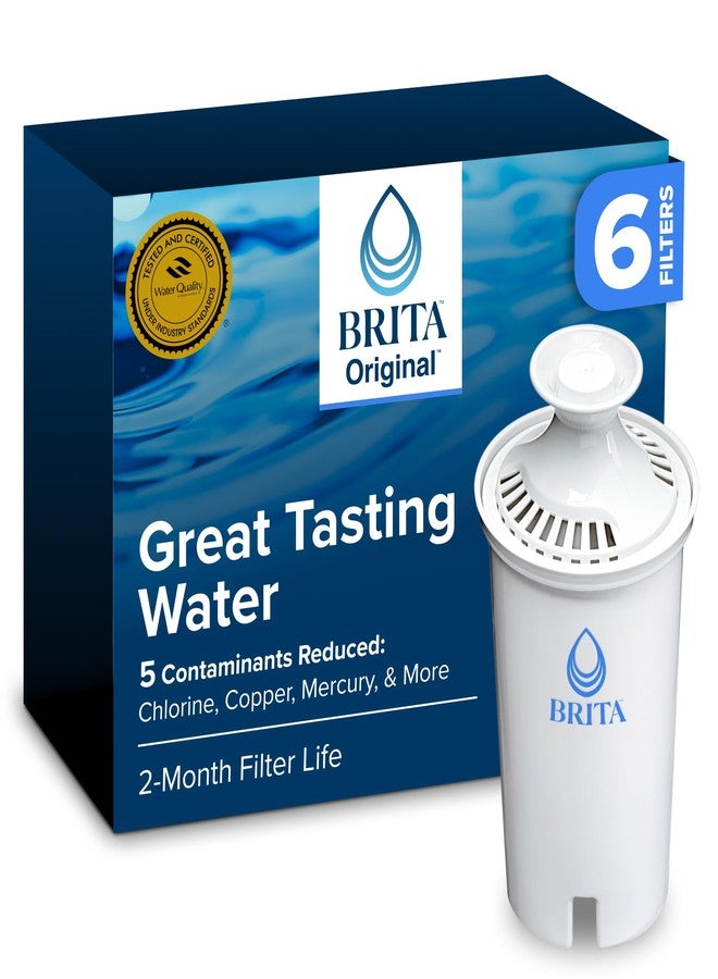 Brita Longlast Water Filter, Longlast Replacement Filters for Pitcher and Dispensers, 6 count 35557 - Image 1