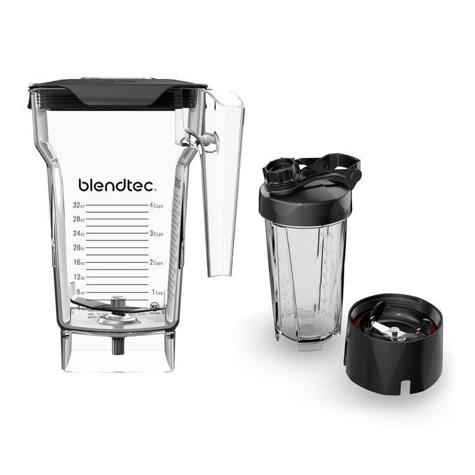 75 OZ FOURSIDE JAR AND 34 OZ GO TRAVEL BOTTLE BUNDLE BLENDER JARS AND PERSONAL BLENDER ATTACHMENT COMPATIBLE WITH BLENDERS