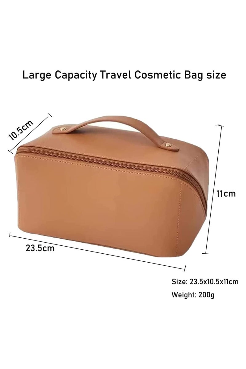 Rwnq Luxury Women's Makeup and Cosmetic Organizer Bag – Stylish and Modern Design, Versatile for Travel and Daily Use, Featuring an Elegant Gold Zipper – Perfect for Neatly Storing Beauty and Personal Care Products with Style and Organization.Women's makeup bag - shipping - travel essentials - Image 3