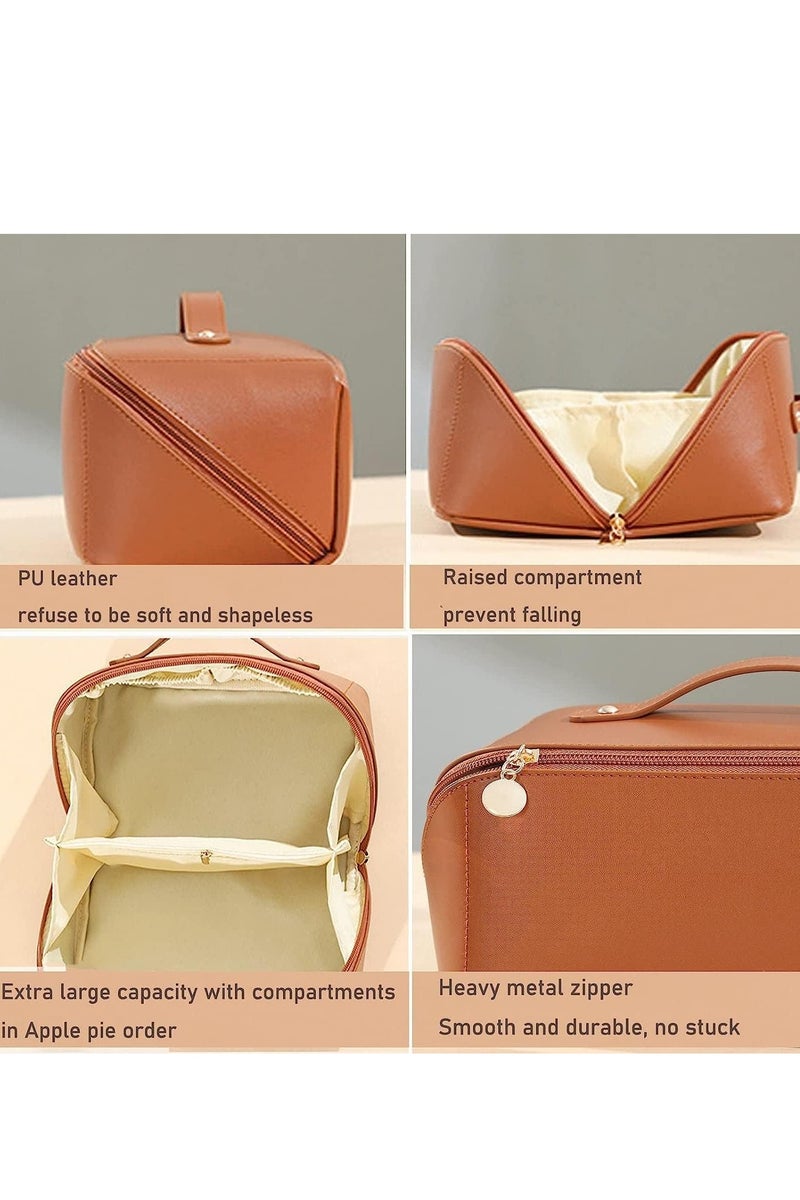 Rwnq Luxury Women's Makeup and Cosmetic Organizer Bag – Stylish and Modern Design, Versatile for Travel and Daily Use, Featuring an Elegant Gold Zipper – Perfect for Neatly Storing Beauty and Personal Care Products with Style and Organization.Women's makeup bag - shipping - travel essentials - Image 4