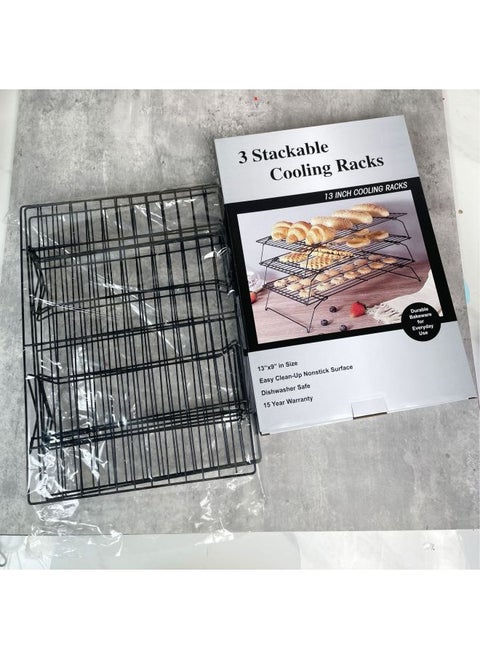 Baking Tools 3-Layer Cake Mold Cold Rack Bread Cooling Rack Disassembled Cake Rack-Specifications:Three-layer Drying Rack 34*24*19.5 Color Boxed