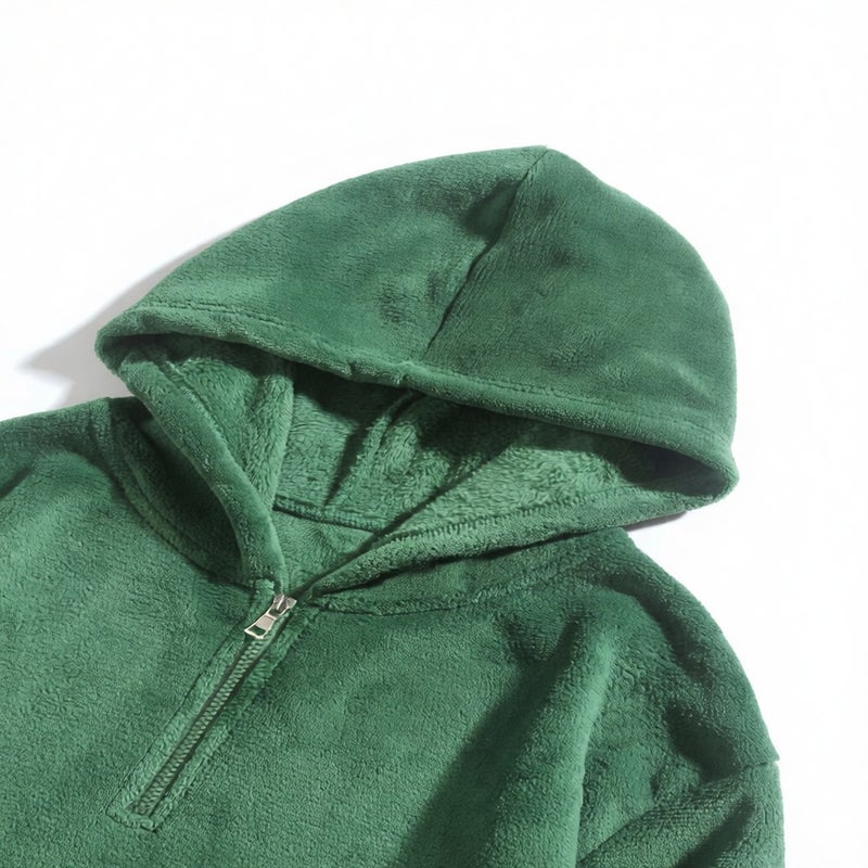 Men's Half Zip Long Sleeve Hoodie Casual Sports Jacket - Image 3