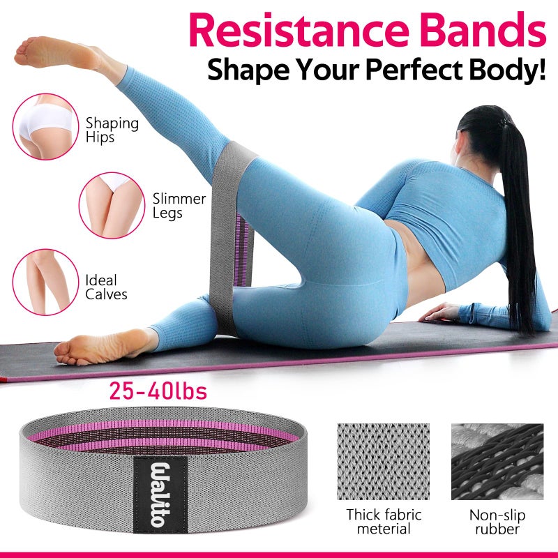 WALITO 7Pcs Barbell Pad Set for Hip Thrust - Squat Pad,Gym Accessories for Women with Bar Bad,Bench Press, with Gym Ankle Straps,Resistance Bands for Working Out,Lifting Strap,Carry Bag - Image 5