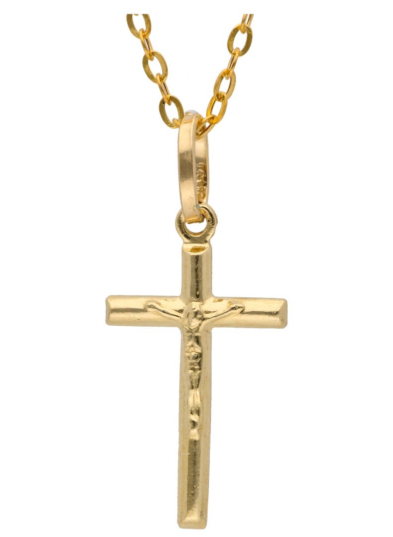 FK Jewellers Gold Necklace (Chain with Cross Shaped Pendant) 18KT - Image 2