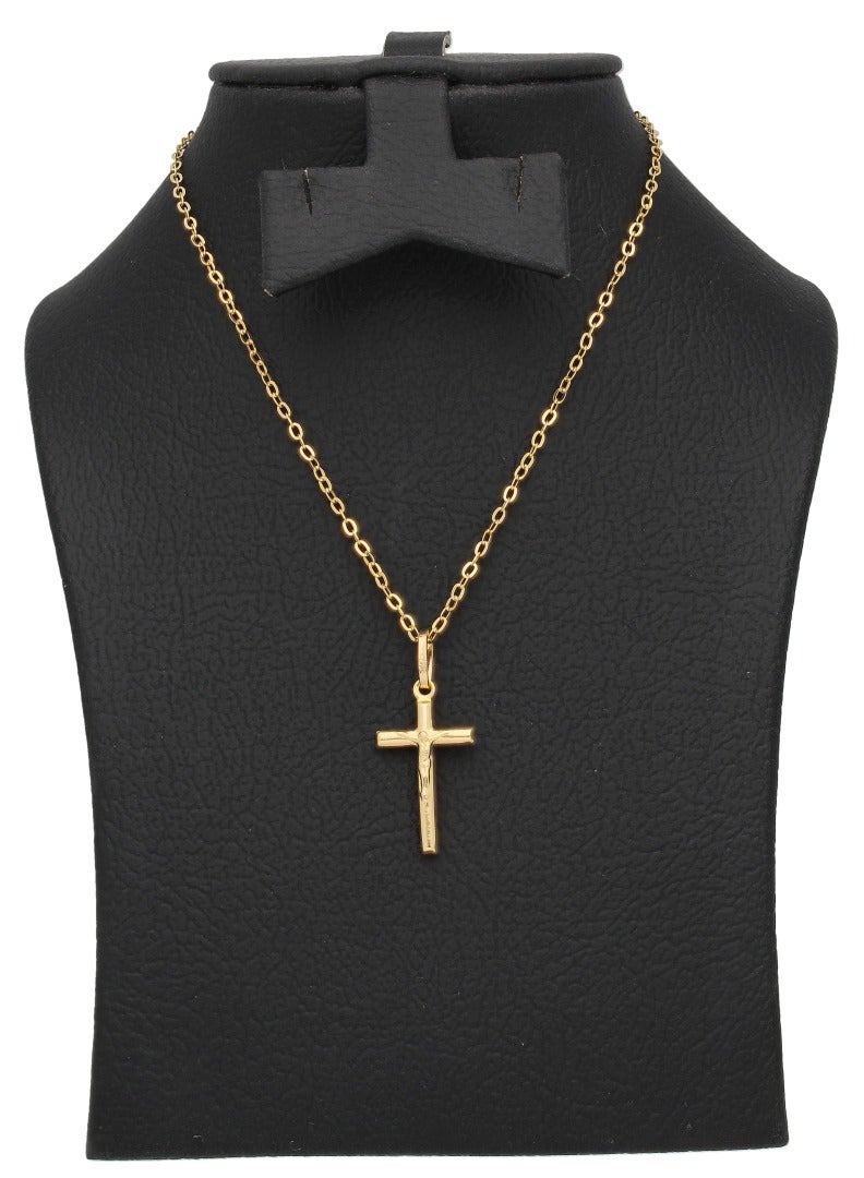 FK Jewellers Gold Necklace (Chain with Cross Shaped Pendant) 18KT - Image 1