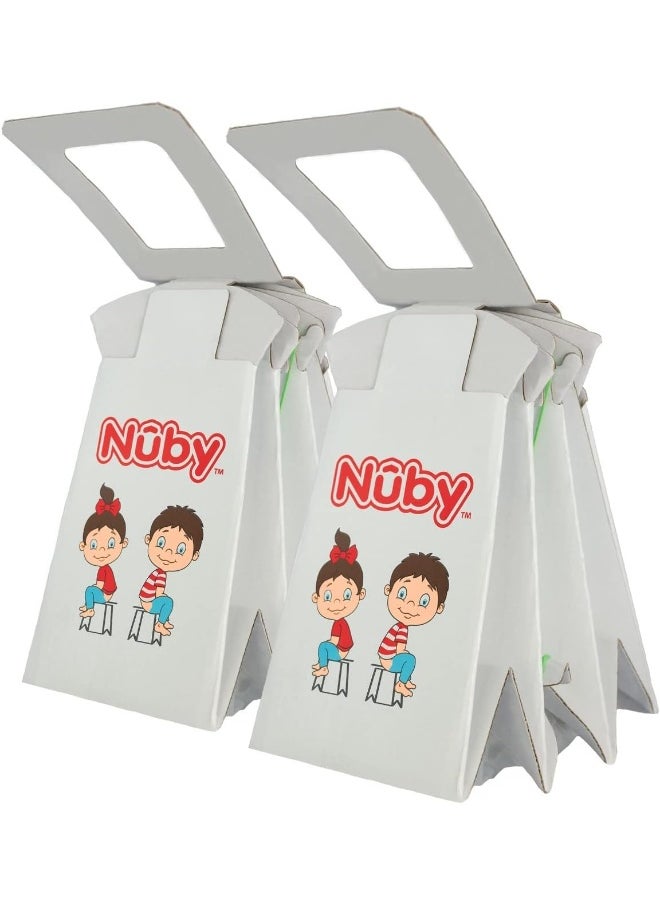 Nuby Nuby Disposable Travel Potty with Liner - Foldable and Portable Potty; Toddler Potty Essential for Camp, Trips, & Car Rides - Travel Potty for Toddler, 2 Pack  - Image 3