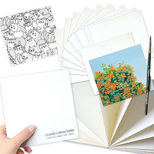 Qianshan 59x59 Inch Oil and Acrylic Paper Pad30 Sheets 180GSM110lb Tearable Bleed Proof Canvas Like Textured Drawing Papers Perfect for AcrylicOil PaintingWhite - Image 1