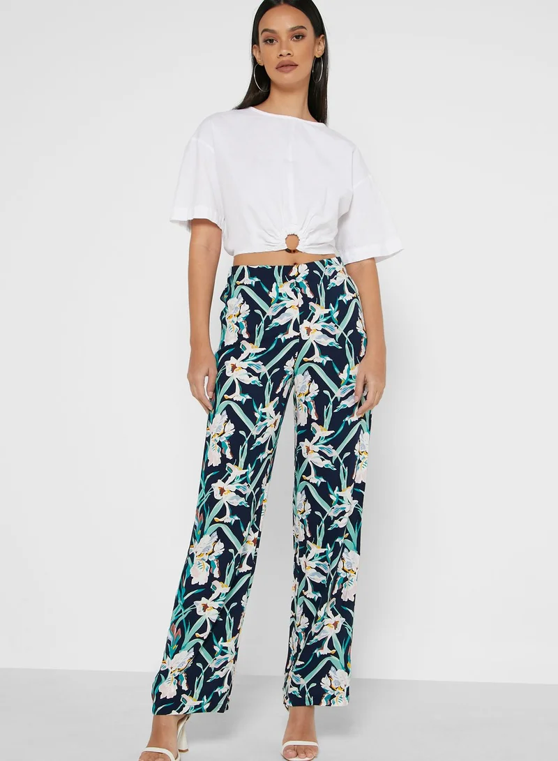 VERO MODA Printed Wide Leg Pants