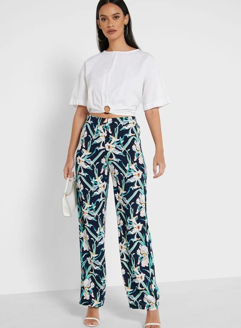 VERO MODA Printed Wide Leg Pants