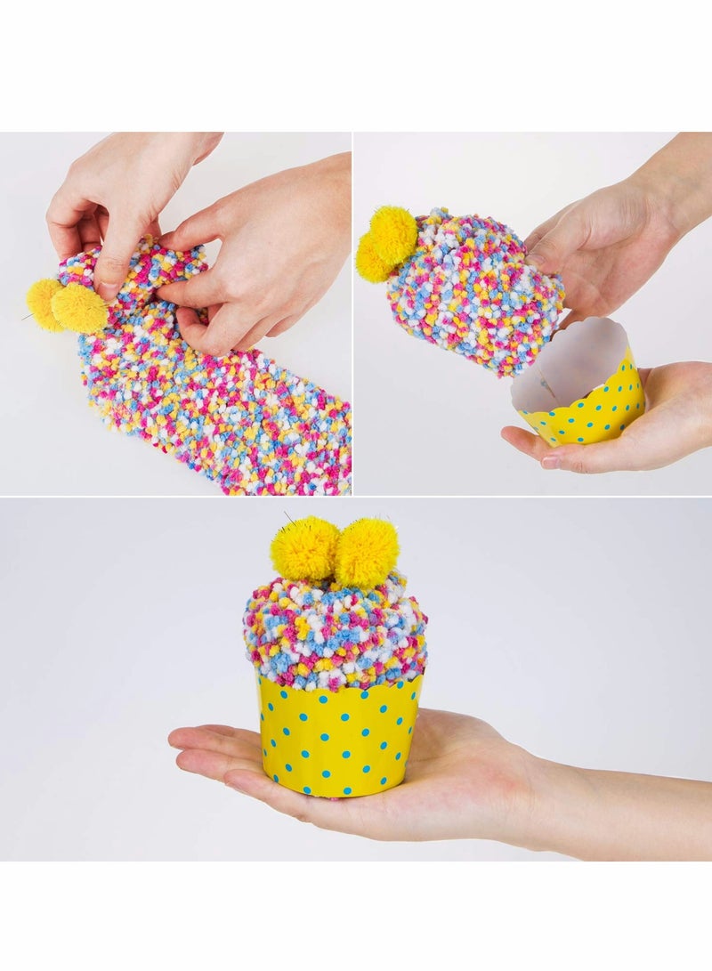 SOLARAE Socks for Women, Girl Fuzzy Fluffy Winter Slipper Soft DIY Gift Birthday With Cupcake Boxes 3 Pairs - Image 4