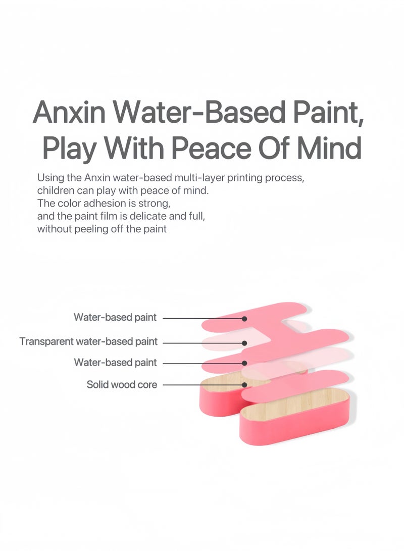 Premium Alphabet Puzzle Blocks, 26 Letters In Uppercase And Lowercase, Multi-Layer Water-Based Paint, Wooden And Durable, Age-Stage Play, Enhances Hand-Eye Coordination And English Interest, Interac - Image 4