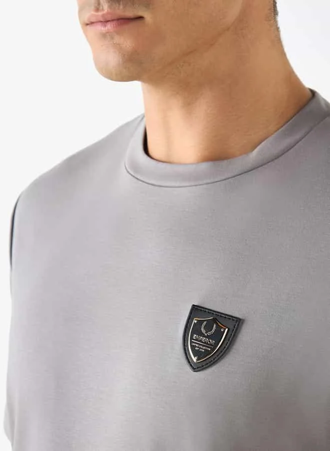 Emperor Emperor Applique Detail T-shirt with Short Sleeves