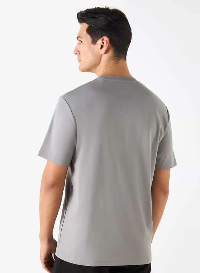 Emperor Emperor Applique Detail T-shirt with Short Sleeves