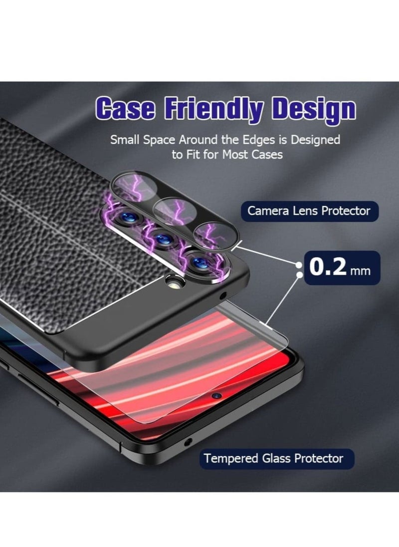 vesus [5-in-1]For Samsung Galaxy S23 Case,2 Packs Camera Lens Protector + 2 Packs HD Tempered Glass Screen Protector,All-Round Protection, Shockproof, Anti-Scratches Kit (S23 Screen Protector) - Image 5