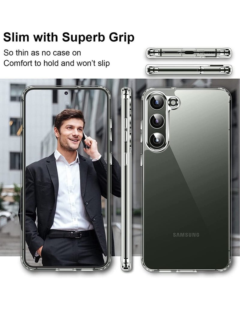 vesus [5-in-1]For Samsung Galaxy S23 Case,2 Packs Camera Lens Protector + 2 Packs HD Tempered Glass Screen Protector,All-Round Protection, Shockproof, Anti-Scratches Kit (S23 Screen Protector) - Image 4