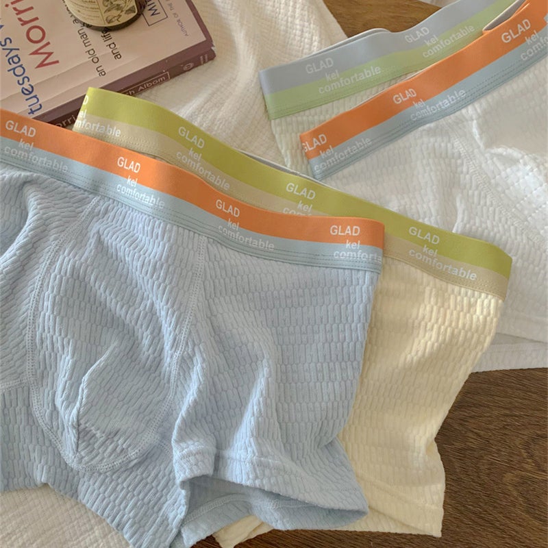 Mens underwear cotton antibacterial baby cotton breathable boxer shorts boys plus size cotton youth boxer shorts White  - Image 4