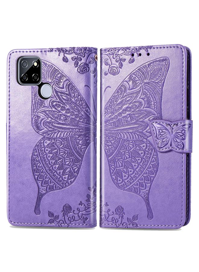 S-TOP Case For OPPO Realme V3 Butterfly Love Flower Embossed Horizontal Flip Leather Case with Bracket / Card Slot / Wallet / Lanyard - Image 2